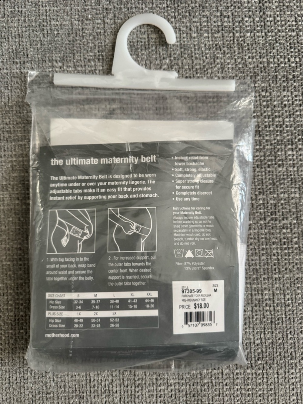 Motherhood White Maternity Support Belt - Picture 2 of 3